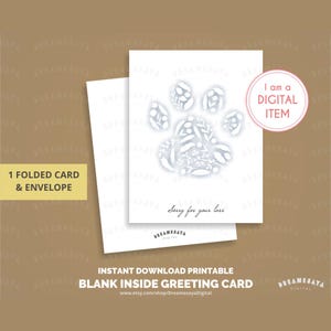 Haustier Beileid JPG sofortiger Download Katze und Hund Verlust Beileid Karte printable