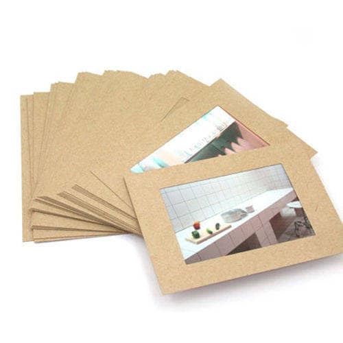 Monolike Paper Photo Frames 4x6 Inch Kraft 100 Pack - Fits 4x6 Pictu