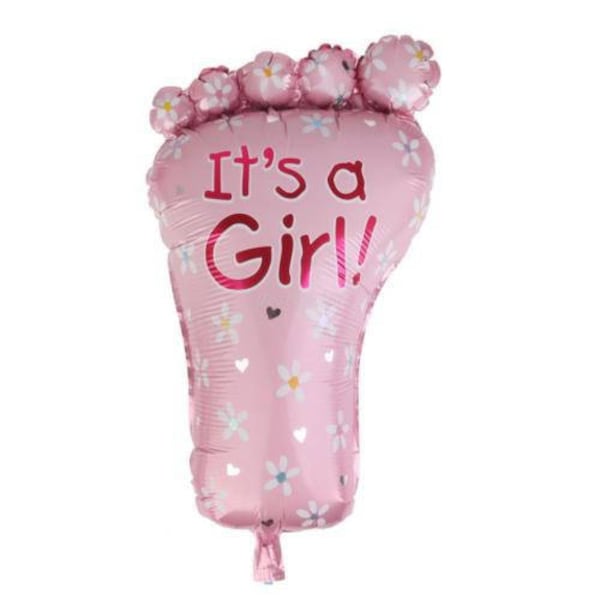 ballon pied baptême baby shower fille ROSE