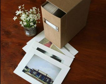 10 cadres pour photo en carton kraft blanc