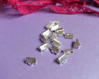 10 tips clamp medium silver metal tape