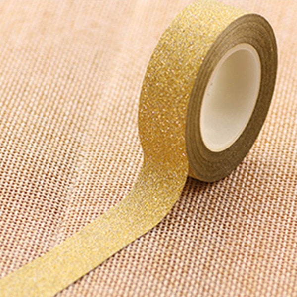 1 rouleau masking tape 10 mètres doré OR paillettes