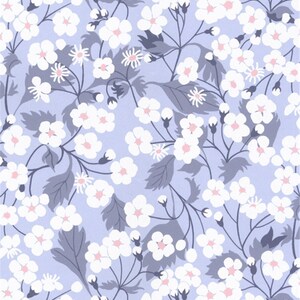 coupon blue LIBERTY mitsi print fabric
