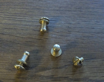 tornillo collar perilla cierre oro oro correa de cuero