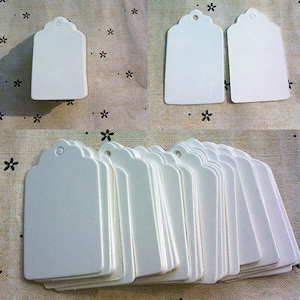 10 etichette in bianco kraft bianco
