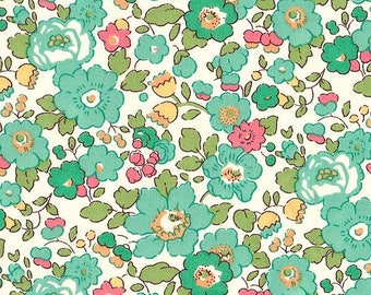 coupon design turquoise blue green LIBERTY betsy fabric