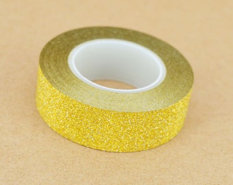 1 rotolo di nastro adesivo 10 m giallo glitter oro