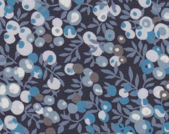 coupon tissu motif LIBERTY bleu wiltshire