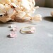 Bague quartz rose, bague dorée, bague argent, bague fine, bague pierre, rose, cadeau, Noël, anniversaire, Saint Valentin,