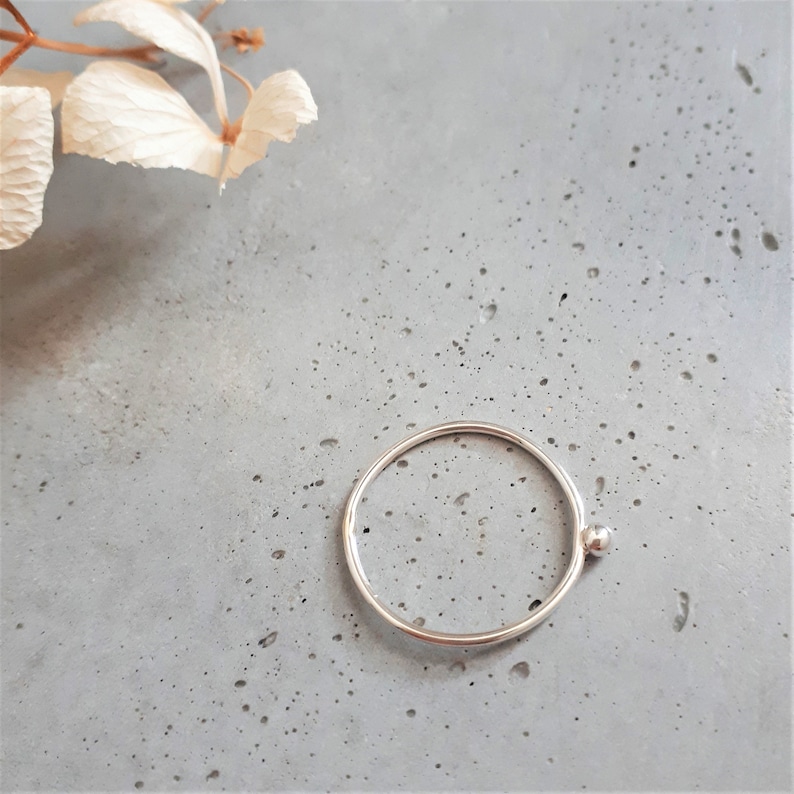 Fine ring superimposed ring gift little pearl ring birthday Valentine/'s Day silver ring silver jewelry pearl ring