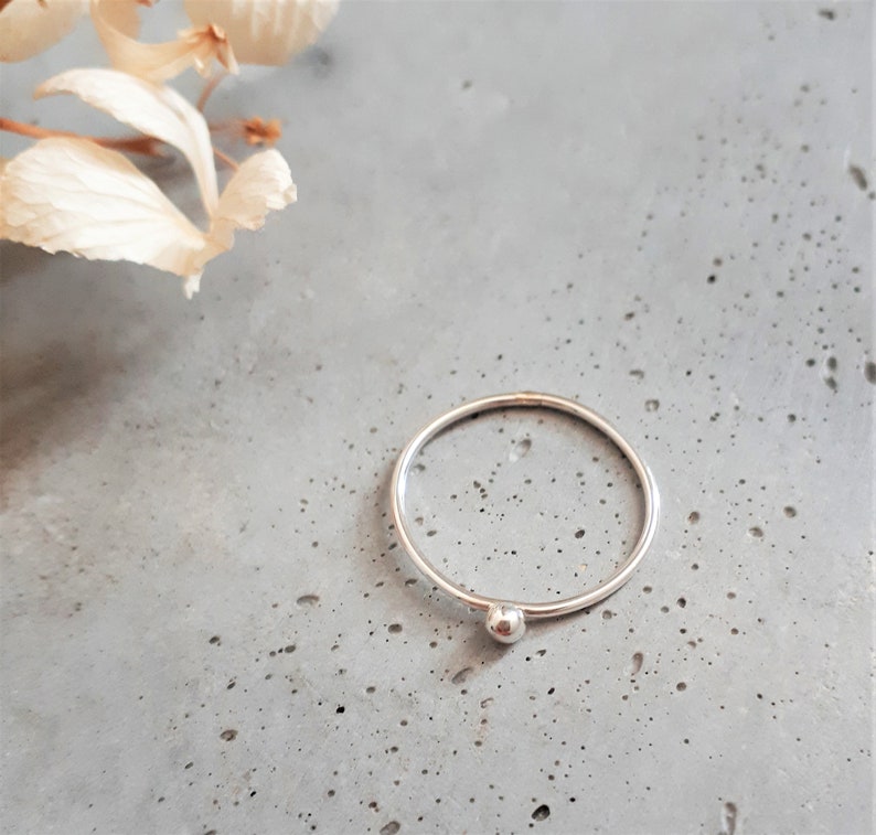 Fine ring superimposed ring gift little pearl ring birthday Valentine/'s Day silver ring silver jewelry pearl ring