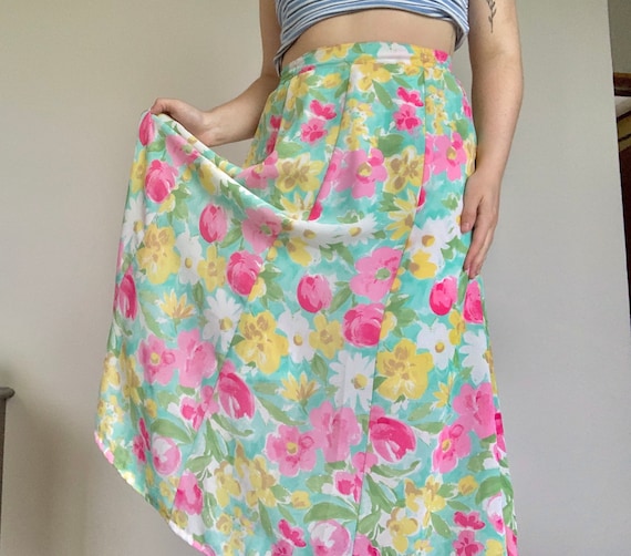 Chiffon maxi cheap skirt 80