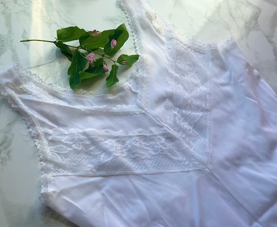 Vintage Soviet Slip Nightgown XS Lingerie Underwe… - image 10