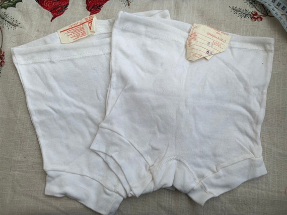 Vintage sowjetische Kinder Mädchen Unterwäsche 100% Baumwolle Unterhose  dick lange Bein hoch taillierte UdSSR Design 5 Kleinkind Retro sowjetischen  MARAT neue Tags