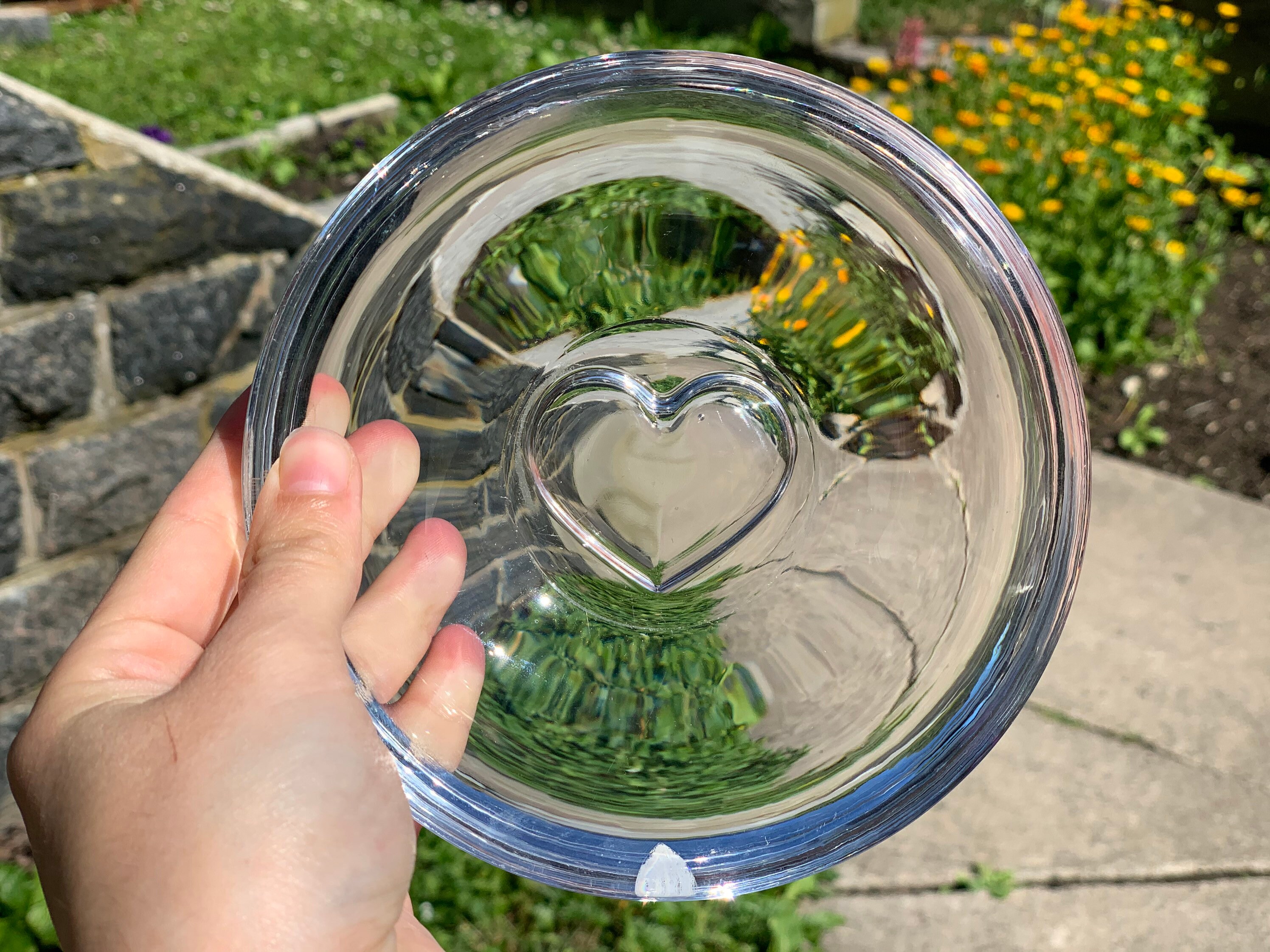 Vintage Orrefors Glas Schale Herz Form Schale Super Dicke Etsy