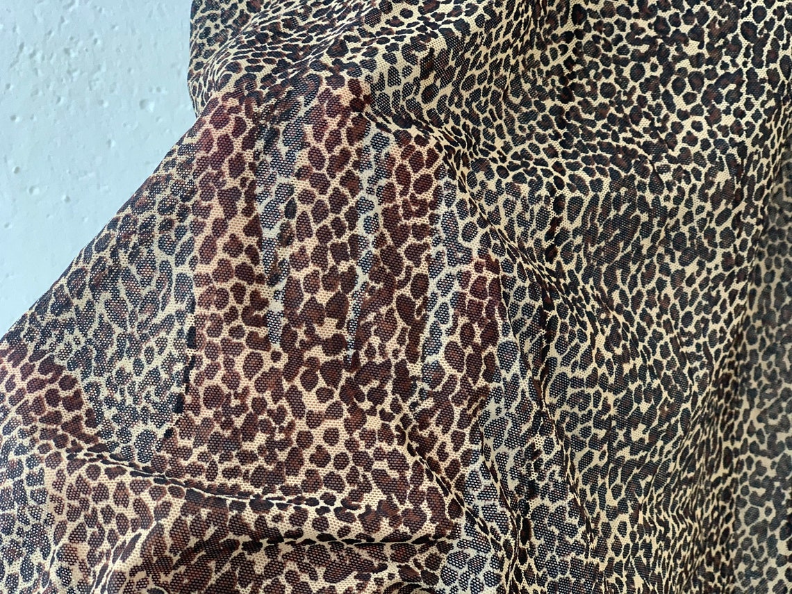 Vintage Y2K Leopard Print Brown Cami Slip Lingerie Cute Dainty - Etsy