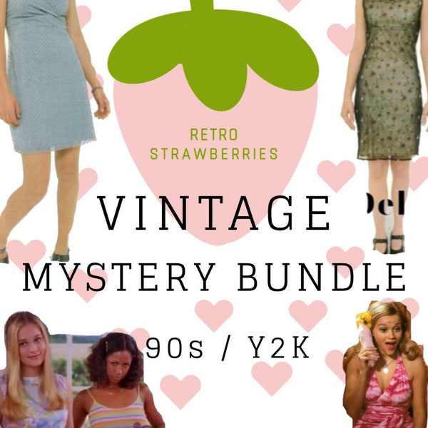 Vintage Mystery Bundle 90s Y2K Clothing 3 Items Thrift Bundle Box Custom Bundle Vintage Dress Bundle Surprise Box XS to XL Delias