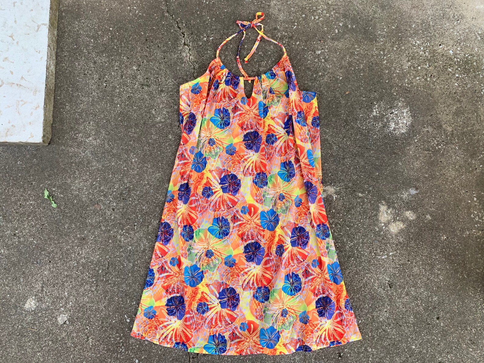 Vintage Y2K Hibiscus Print Dress Stretchy Plus Size XL Floral - Etsy