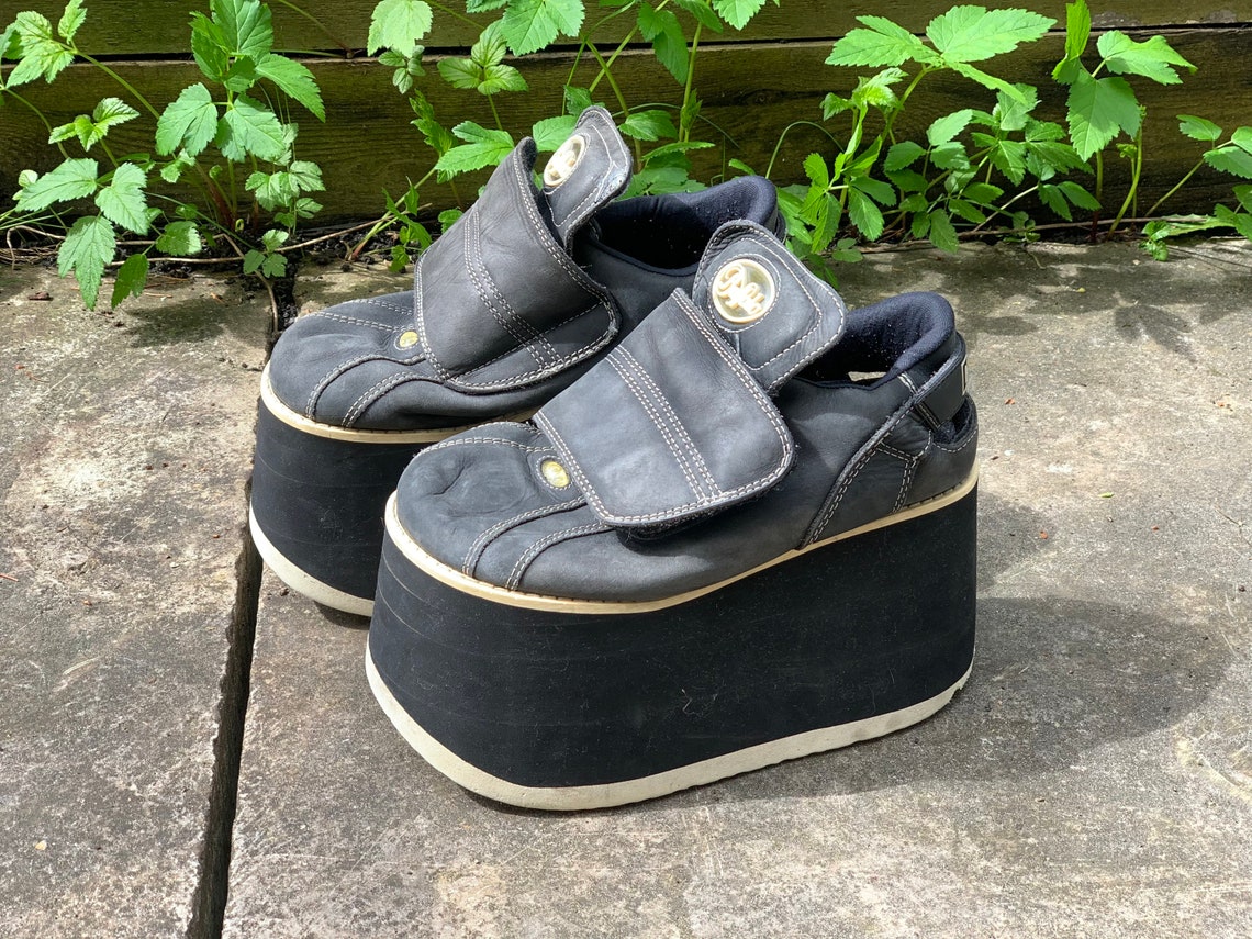 Rare 90s Buffalo Tower Shoes Sneakers Platform 10cm Black Rare 90s Buffalo Tower Shoes Sneakers Platform 10cm Black