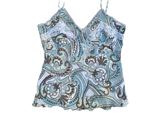 Vintage 90s Y2K Cami Top Groovy 90s does 70s Styl… - image 1