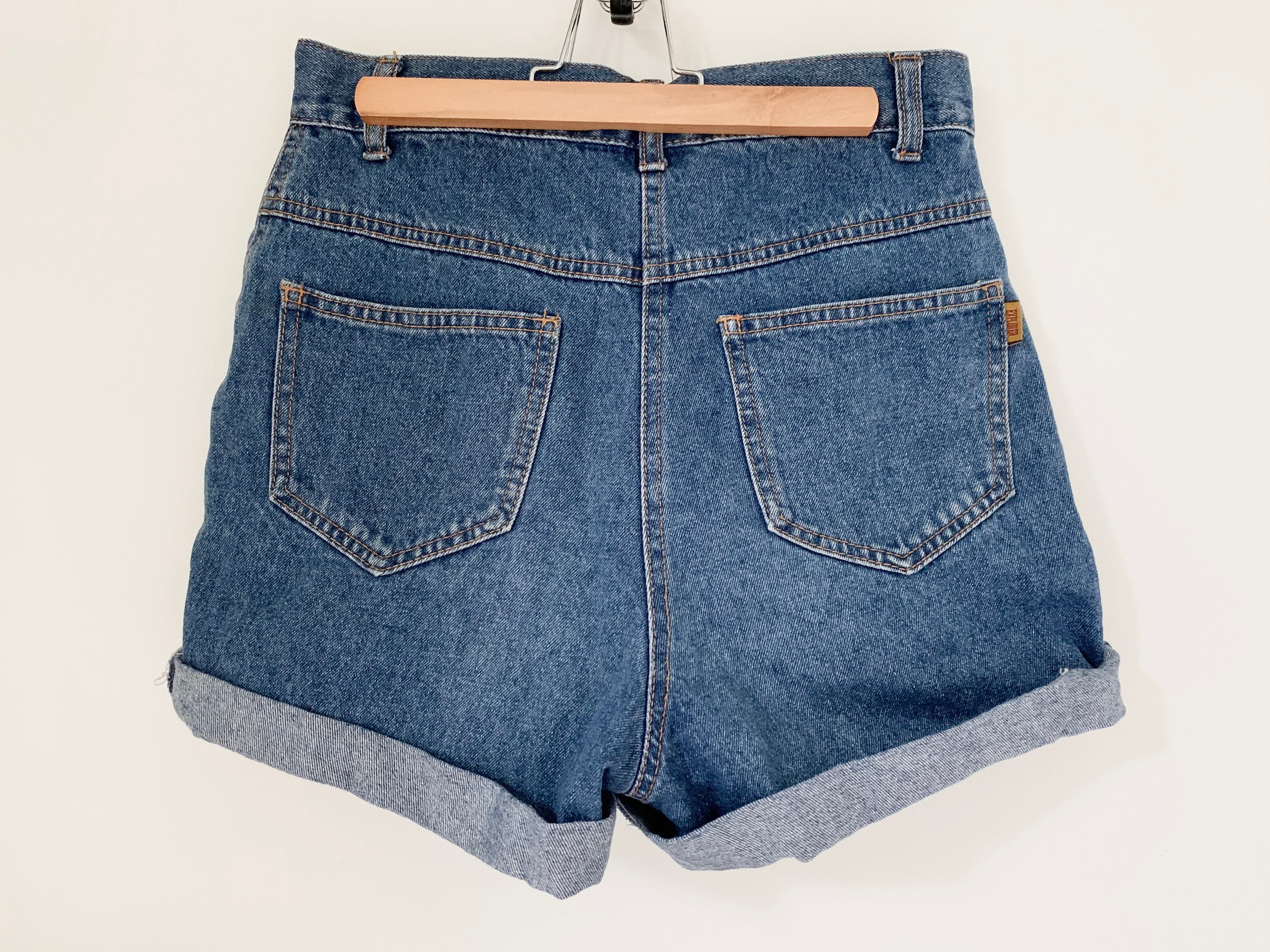 Vintage 90s Light Denim Shorts Mom Jeans Shorts Womens Jean | Etsy