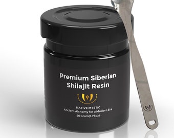 Premium Siberian Shilajit Resin + Custom Engraved Spoon