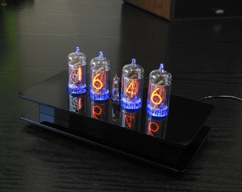 Nixie Tube Clock with 4 pcs Z570M / Z573M tubes with RGB backlight & Alarm