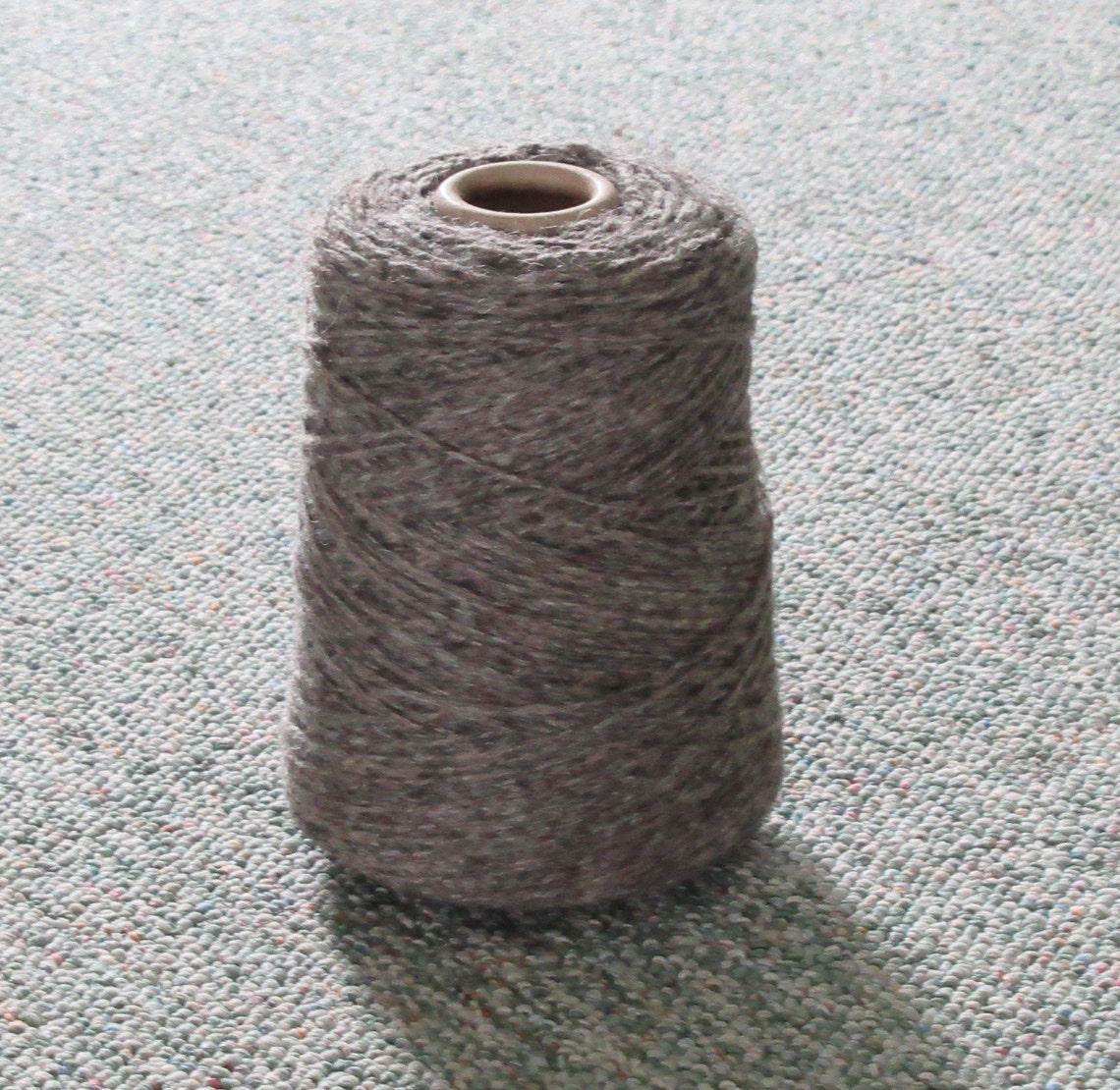 100 Wool Yarn on a Cardboard Cone Sport Weight Gray Etsy