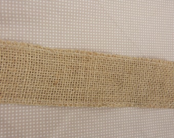 Ruban large X2m , toile de jute naturel.