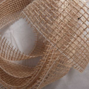 Ruban largeX 2m , toile de jute naturel.