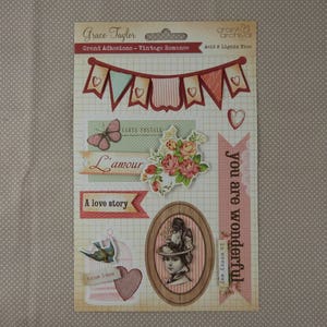Planche de stickers " vintage romance" 3D