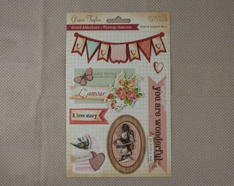 Planche de stickers " vintage romance" 3D
