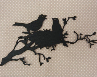 “Birds” cutout for scrapbooking or card making