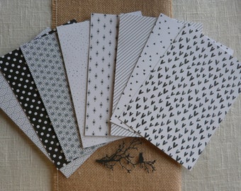 Assortiment de papier noir et blanc