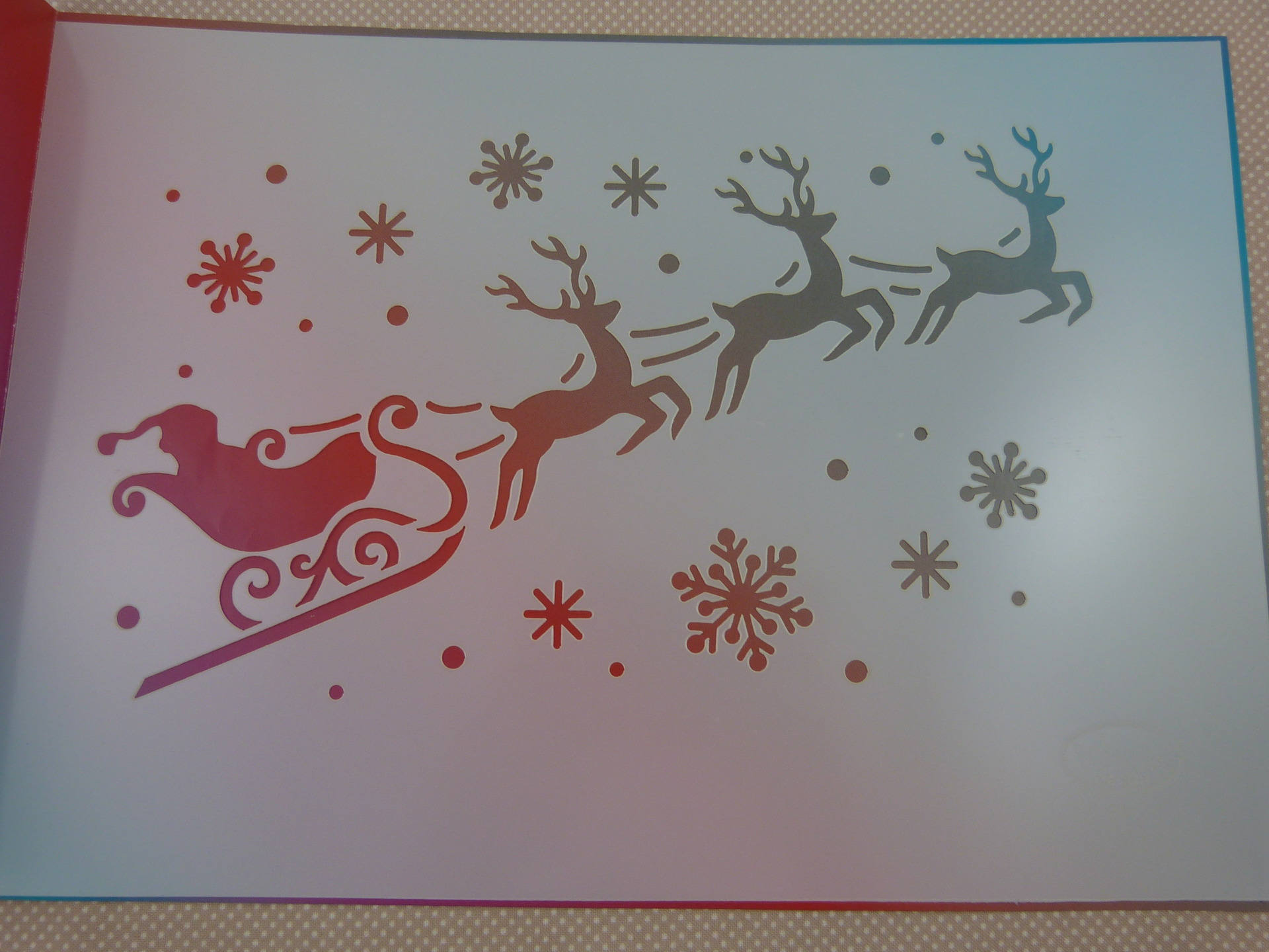 Pochoir souple stencil traineau du Père Noel en | Etsy