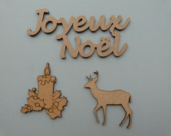 Sujets de Noel en bois MDF