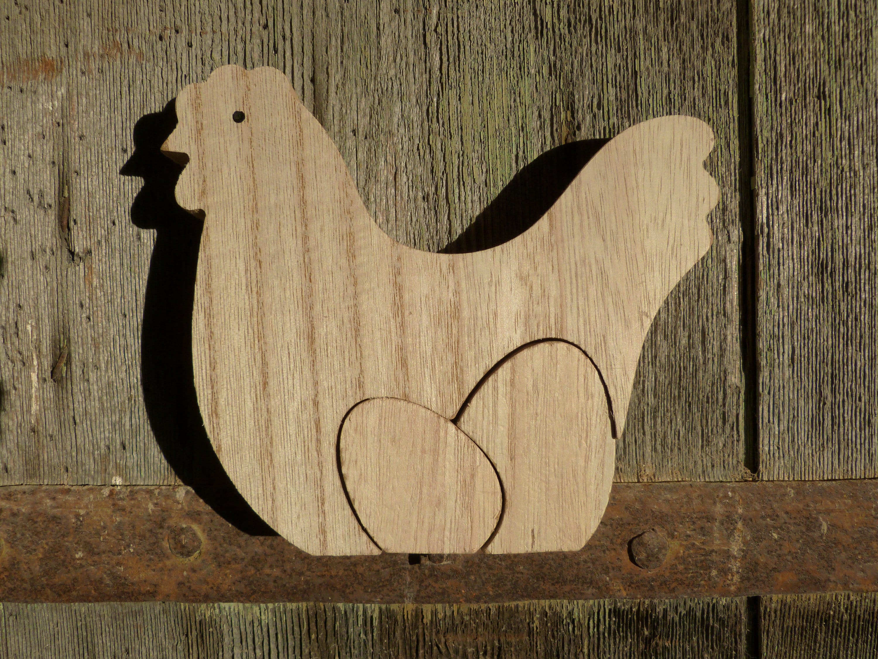 Poule en Bois Puzzle de Paques