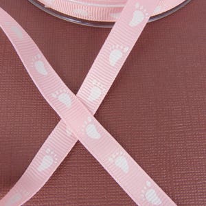 Ruban X2m rose clair pied de bébé