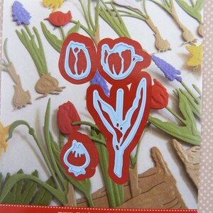 Die-Stencil de découpe  : tulipe
