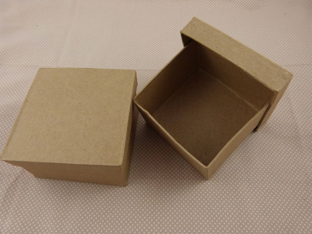 Set of 2 square Cardboard Boxes to Decorate Etsy UK