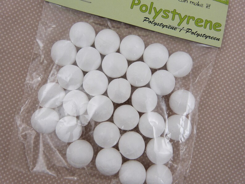 Bag of Small Polystyrene Balls 18 Mm Etsy