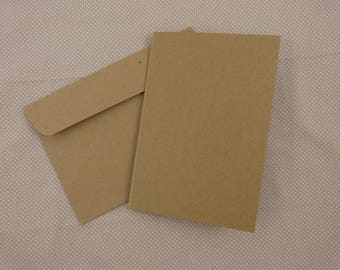 kraft card and envelope x2