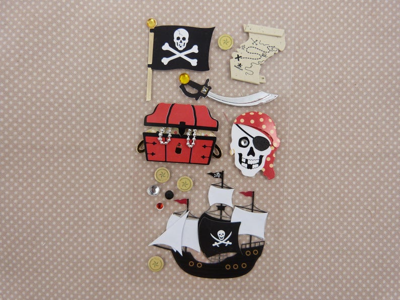 Planche de stickers pirates 3D image 1