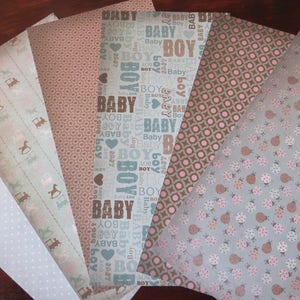 Assortiment de papier fantaisie pour  scrapbooking