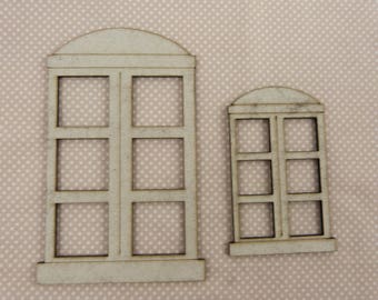 Chipboard scrapbooking shape: windows