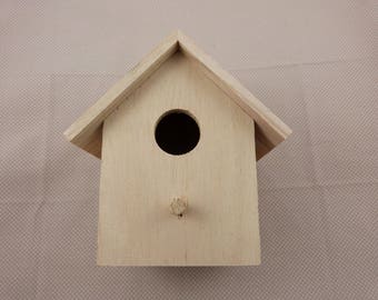 wooden nest box to decorate or paint