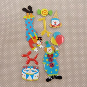 Planche de stickers "clowns" 3D