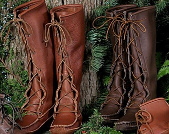 mens knee high boots lace up