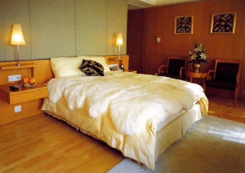 Sheepskin Bed Cover King Size Australian Merino 18 Colors Made to Order