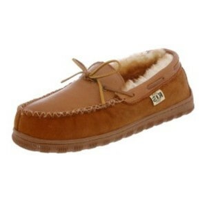 Mens Elk Skin Sheepskin Moccasins